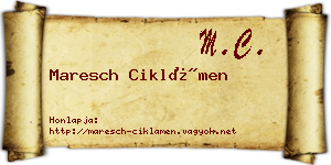 Maresch Ciklámen névjegykártya